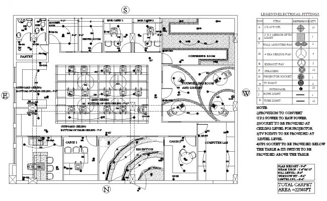 Detailed electrical shop drawing Redwood Interiors