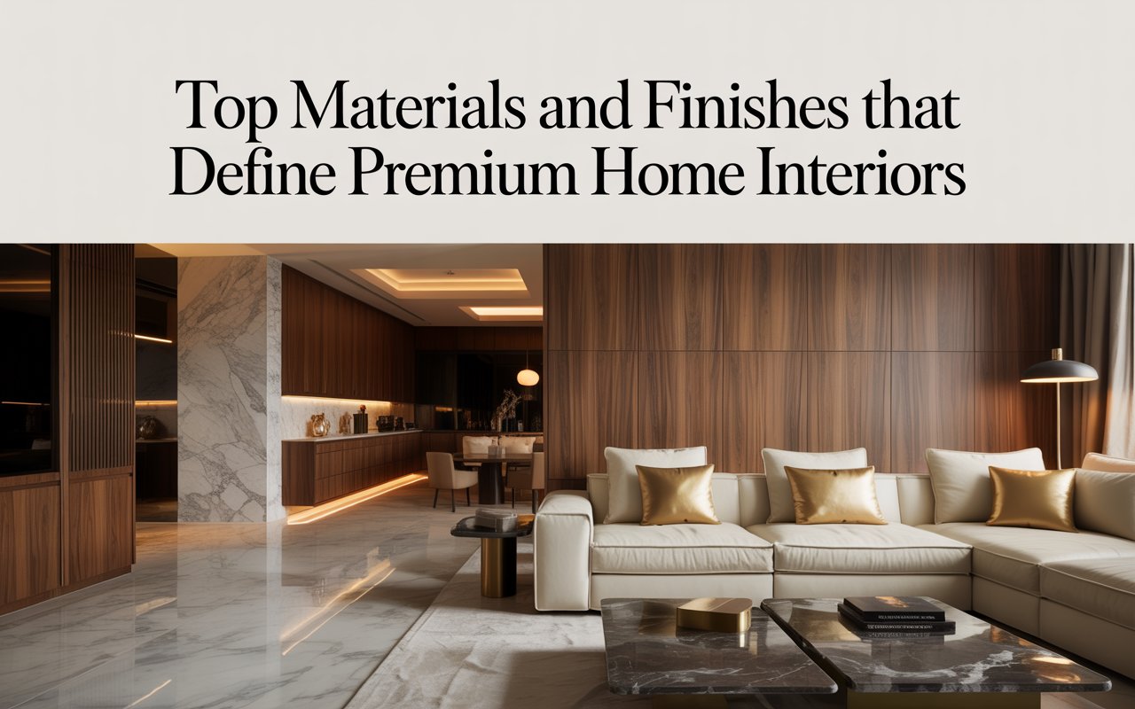 Top Materials and Finishes that Define Premium Home Interiors